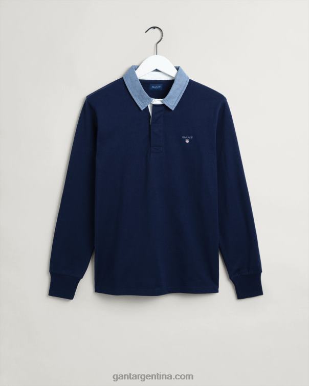 GANT hombres noche azul rugger pesado original P0P02210