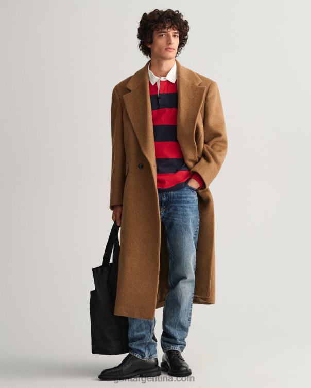 GANT hombres rojo rubí rugby pesado de rayas P0P02215