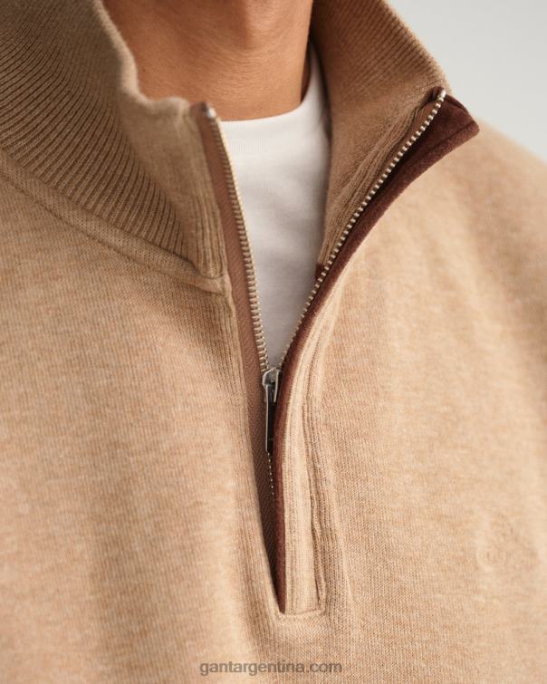 GANT hombres color caqui sudadera con media cremallera P0P02232