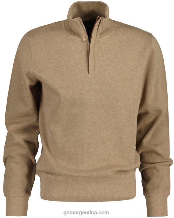 GANT hombres color caqui sudadera con media cremallera P0P02232
