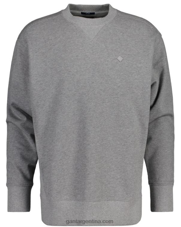 GANT hombres mezcla de grises sudadera con cuello redondo Icon G Essential P0P02244