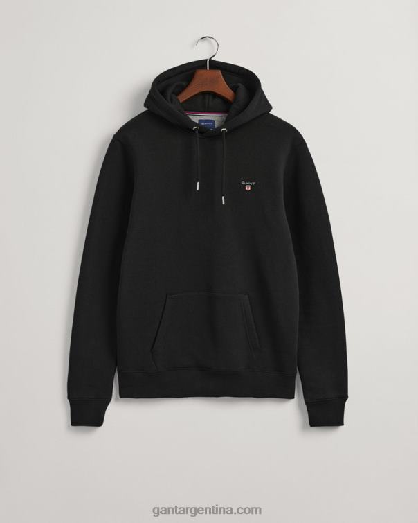GANT hombres negro sudadera con capucha original P0P02274