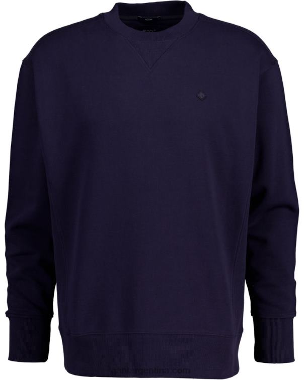 GANT hombres noche azul sudadera con cuello redondo Icon G Essential P0P02257