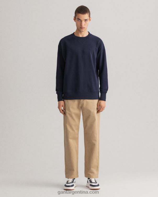 GANT hombres noche azul sudadera con cuello redondo Icon G Essential P0P02257