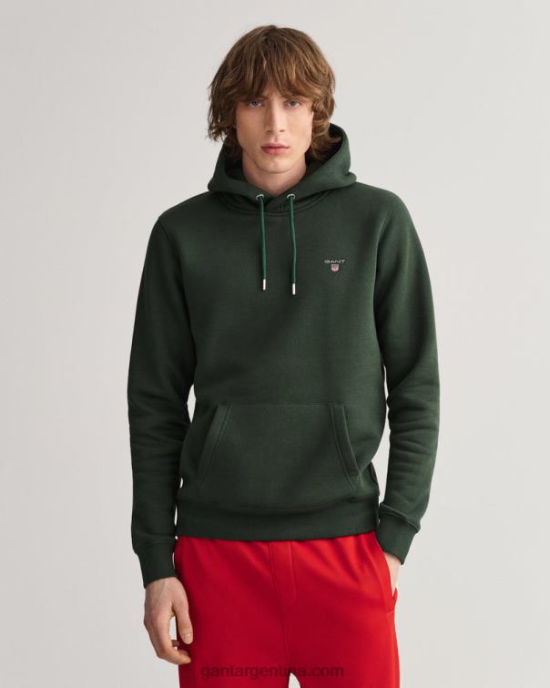 GANT hombres tormenta verde sudadera con capucha original P0P02248
