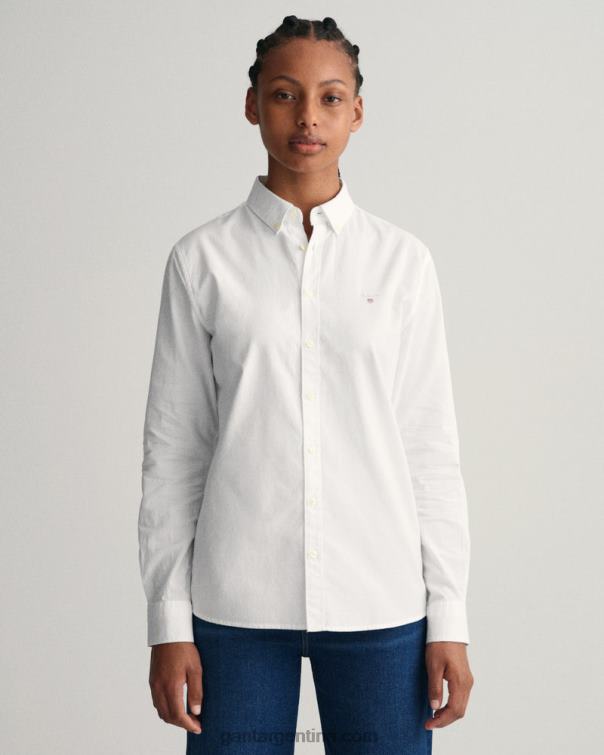GANT juventud blanco camisa oxford de archivo para adolescentes P0P02839