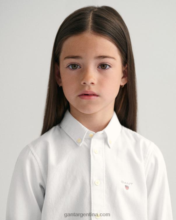 GANT juventud blanco camisa oxford de archivo para niños P0P02838