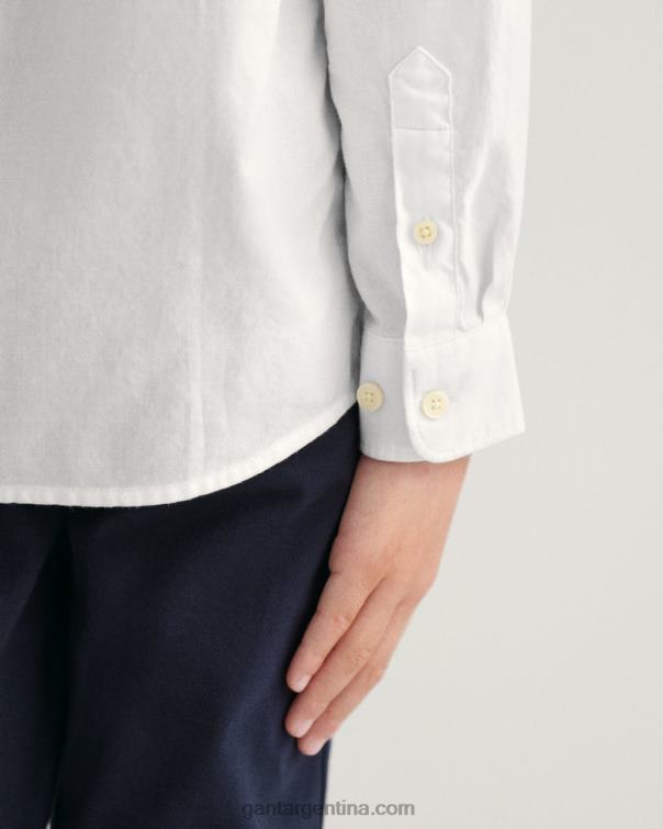 GANT juventud blanco camisa oxford de archivo para niños P0P02838