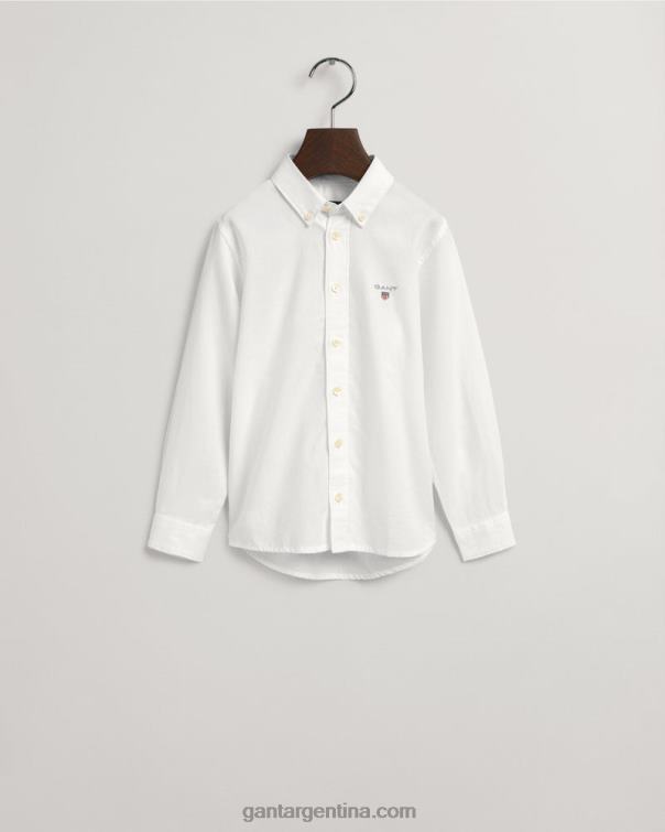GANT juventud blanco camisa oxford de archivo para niños P0P02838