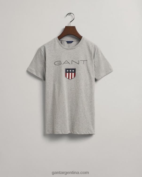 GANT juventud mezcla gris claro playera escudo juvenil P0P02800