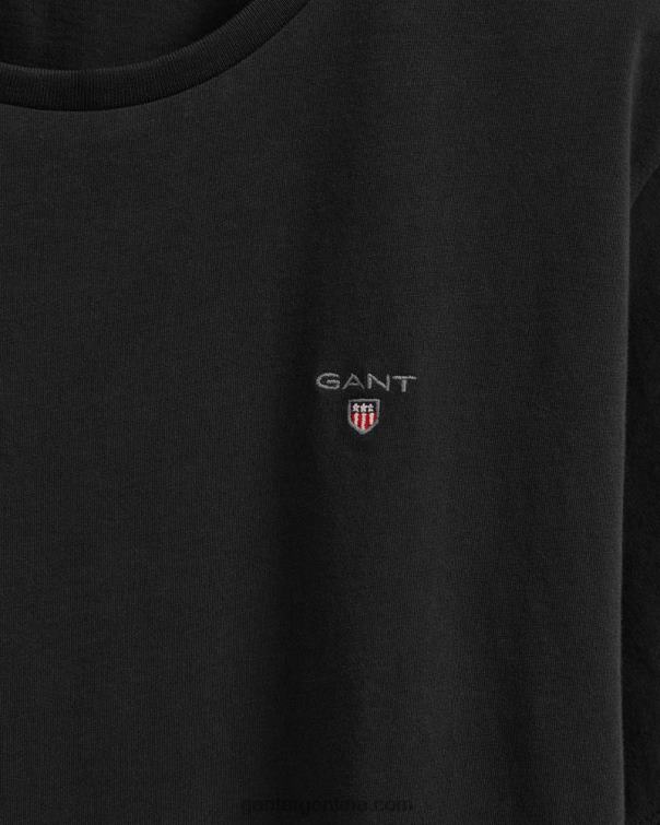 GANT juventud negro camiseta original juvenil P0P02817