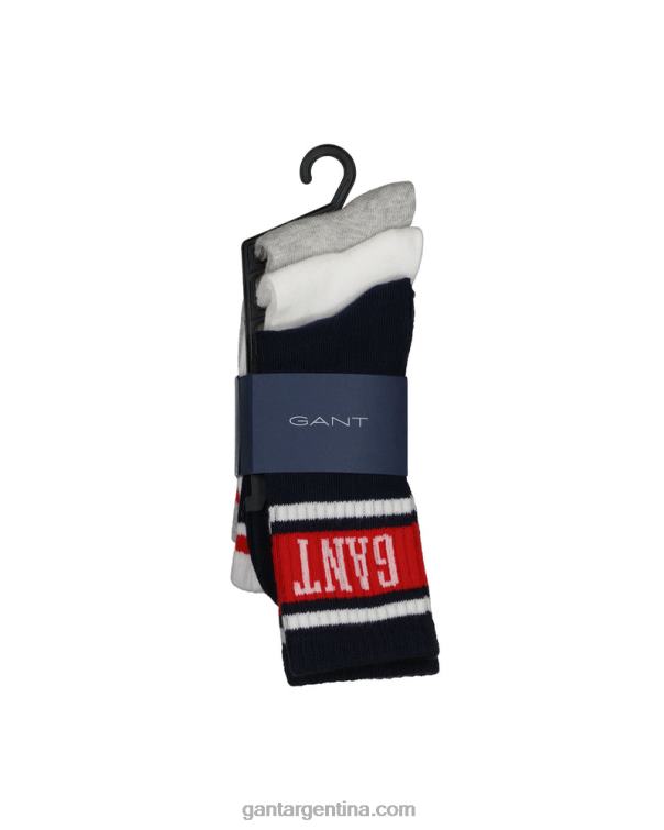 GANT juventud noche azul pack de 3 calcetines para niños P0P02874