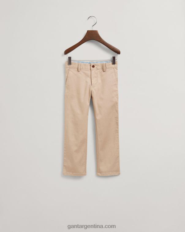 GANT juventud caqui oscuro pantalones chinos para niños P0P02823