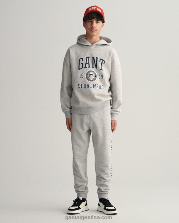 GANT juventud mezcla gris claro pantalones con escudo de cresta para adolescentes P0P02828