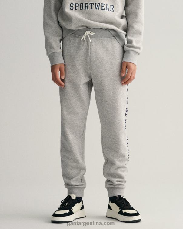 GANT juventud mezcla gris claro pantalones con escudo de cresta para adolescentes P0P02828