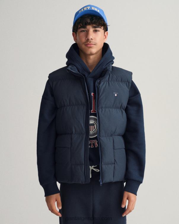 GANT juventud noche azul chaleco acolchado para adolescentes P0P02870