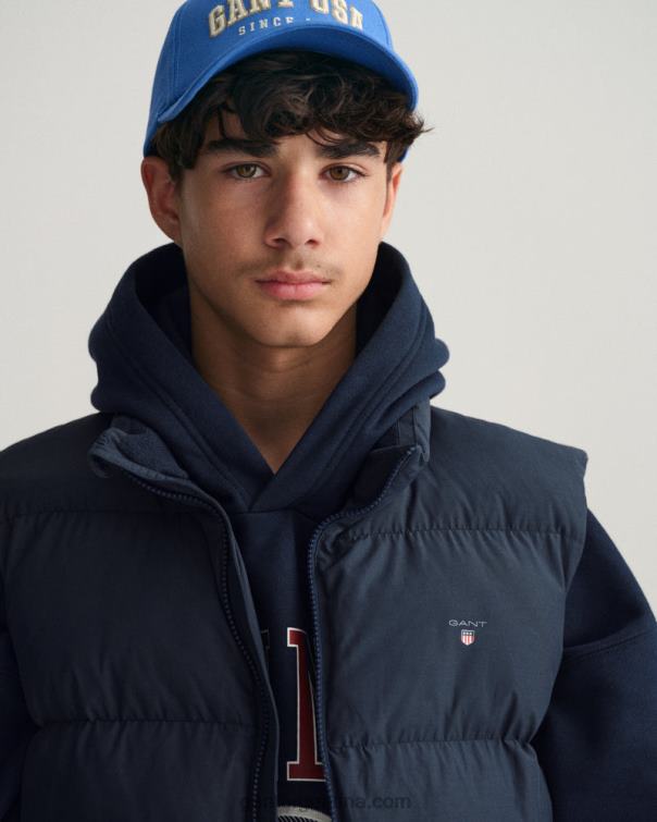GANT juventud noche azul chaleco acolchado para adolescentes P0P02870