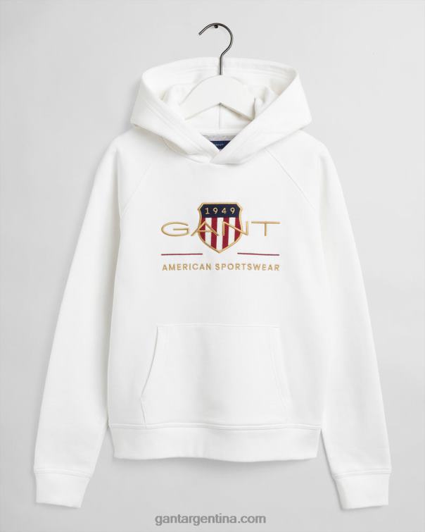 GANT juventud cáscara de huevo sudadera con capucha y escudo de archivo para adolescentes P0P02842