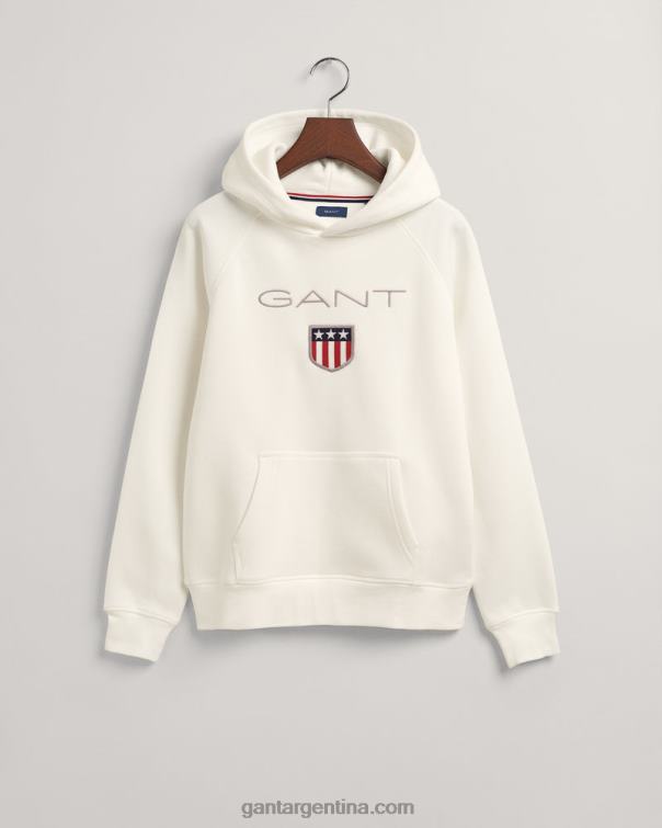 GANT juventud cáscara de huevo sudadera con capucha y escudo para adolescentes P0P02857
