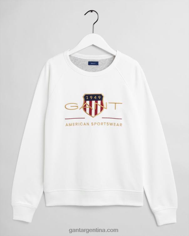 GANT juventud cáscara de huevo sudadera con cuello redondo y escudo de archivo para adolescentes P0P02844