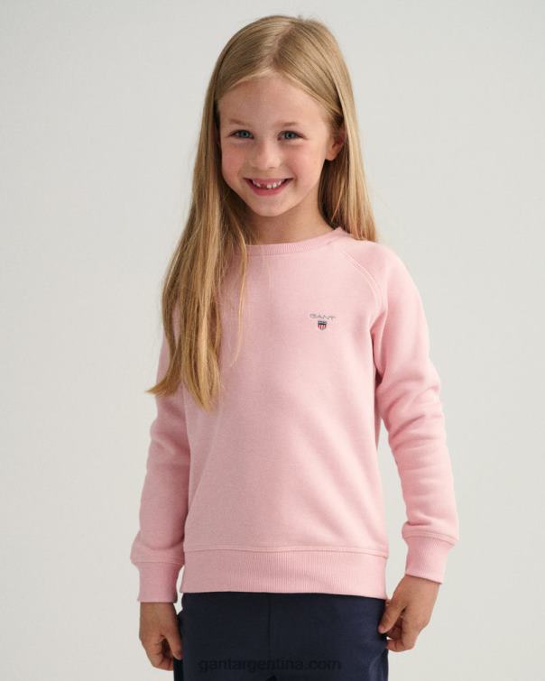 GANT juventud rosa pijo sudadera original con cuello redondo para niños P0P02854