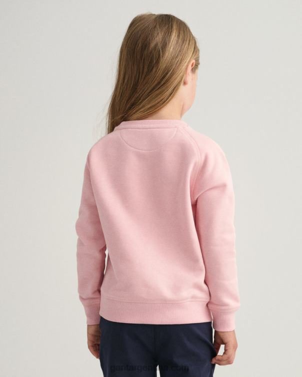 GANT juventud rosa pijo sudadera original con cuello redondo para niños P0P02854