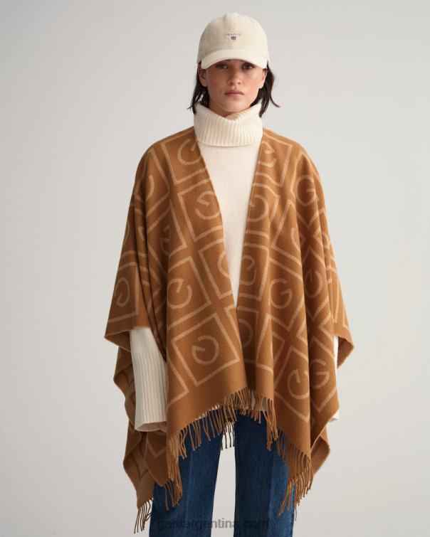 GANT mujer beige caramelo icono g poncho P0P02785