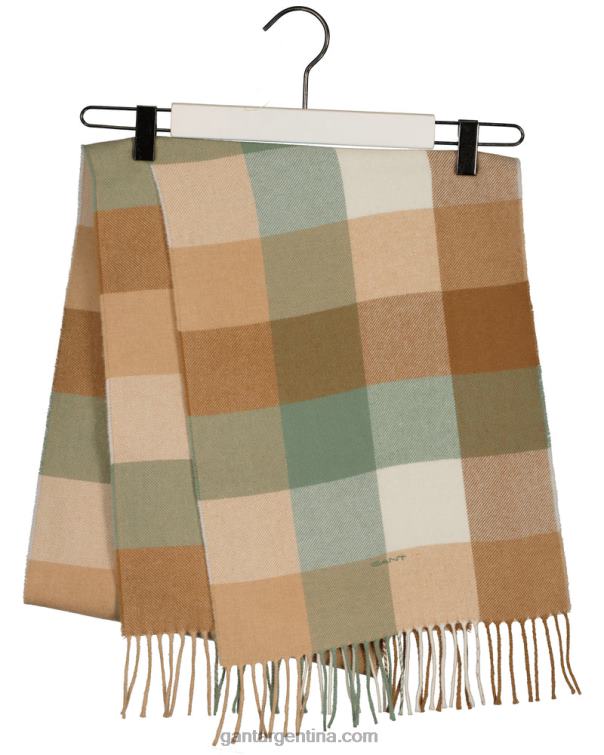 GANT mujer verde eucalipto bufanda a cuadros P0P02786