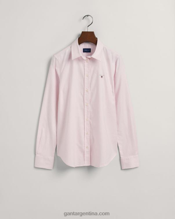 GANT mujer Rosa claro camisa oxford elástica con rayas bancarias P0P02596