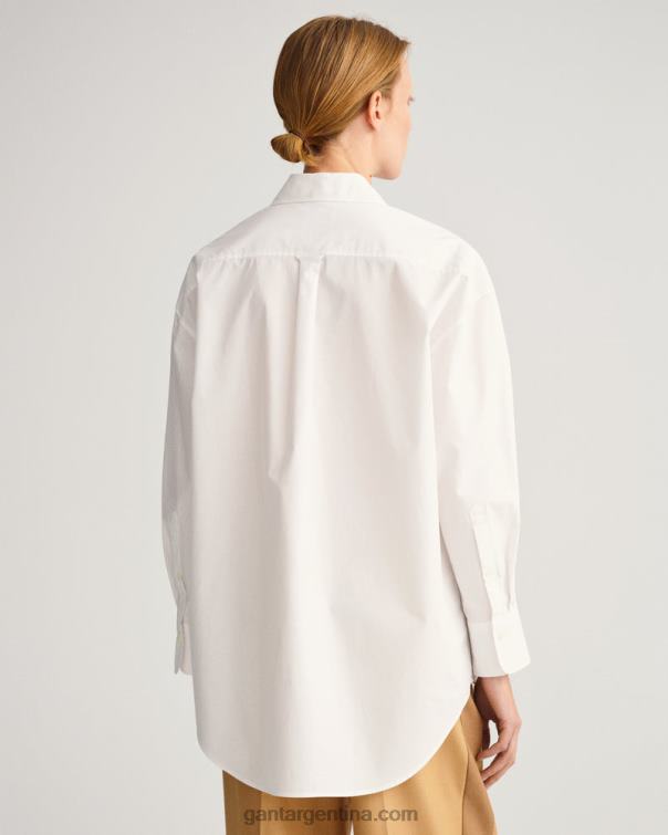 GANT mujer blanco camisa de gran tamaño P0P02598