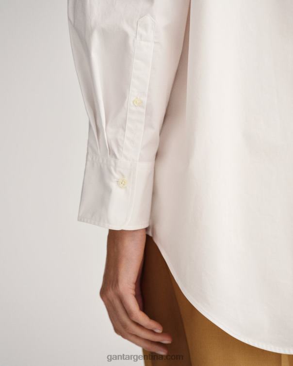 GANT mujer blanco camisa de gran tamaño P0P02598