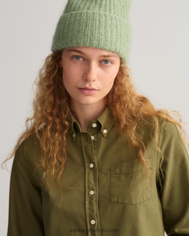 GANT mujer cazador verde camisa oxford regular fit teñida en prenda P0P02595
