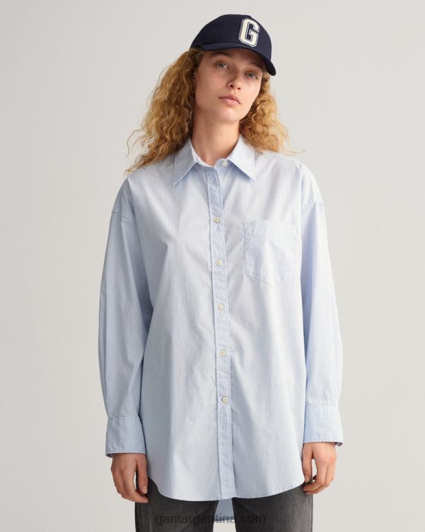 GANT mujer hamptons azul camisa oxford extragrande P0P02582