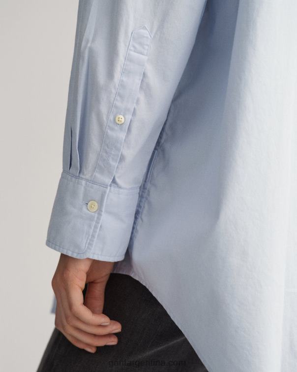 GANT mujer hamptons azul camisa oxford extragrande P0P02582