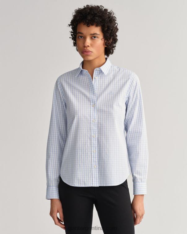 GANT mujer hamptons azul camisa regular fit de paño vichy P0P02597