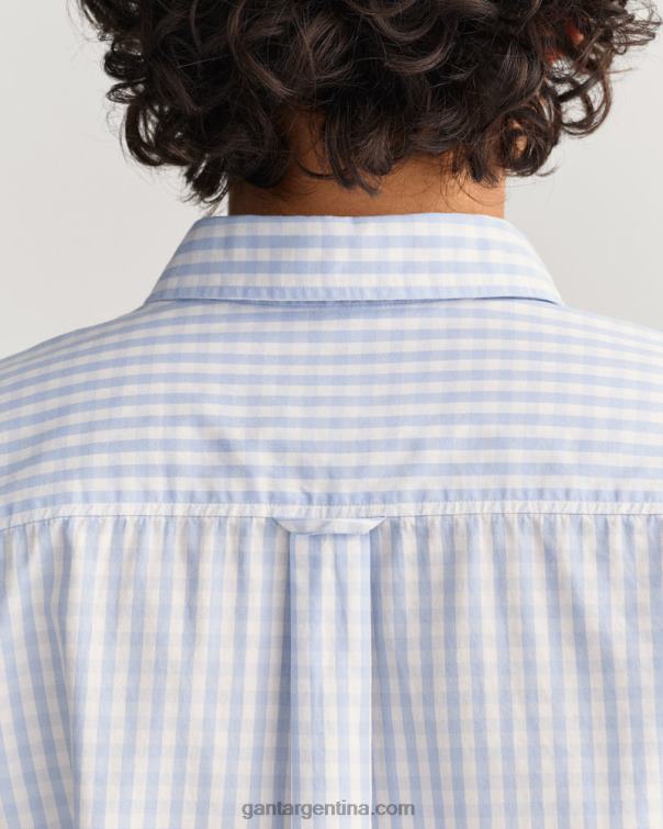 GANT mujer hamptons azul camisa regular fit de paño vichy P0P02597