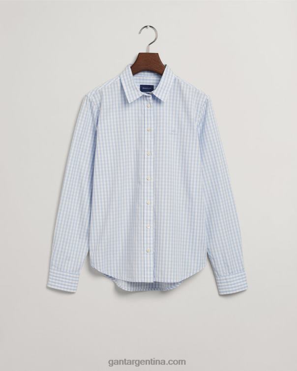 GANT mujer hamptons azul camisa regular fit de paño vichy P0P02597