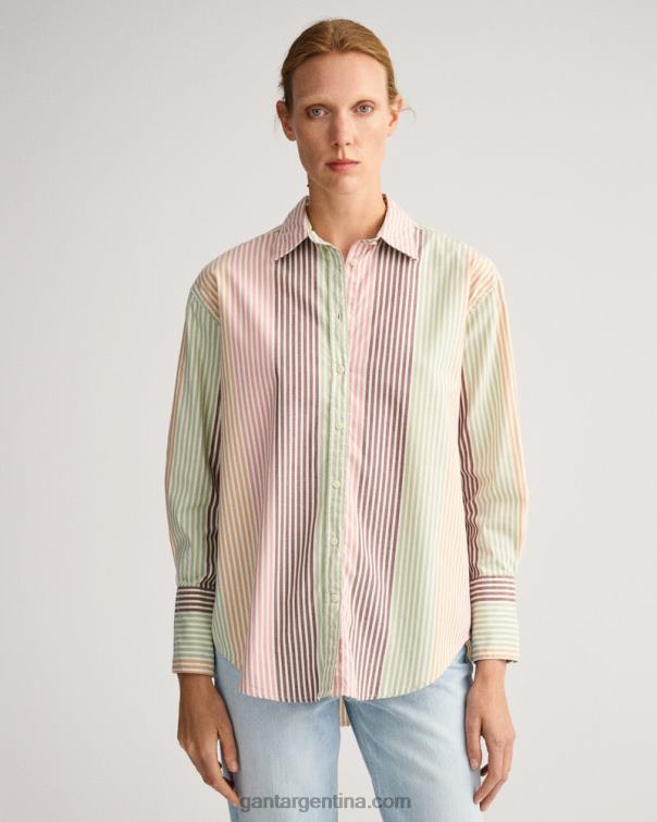 GANT mujer multicolor camisa holgada con varias rayas P0P02589