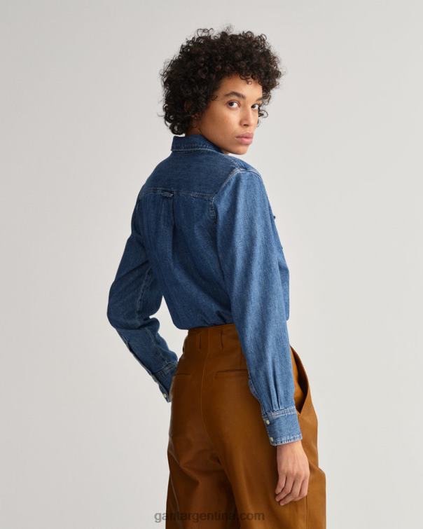 GANT mujer índigo camisa de mezclilla regular fit P0P02584