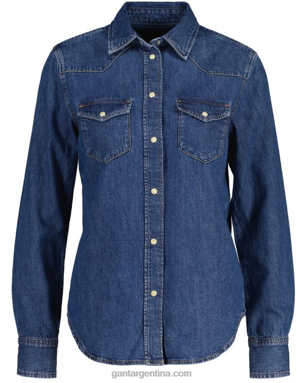 GANT mujer índigo camisa de mezclilla regular fit P0P02584