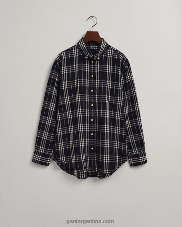 GANT mujer noche azul camisa de franela a cuadros de corte holgado P0P02581