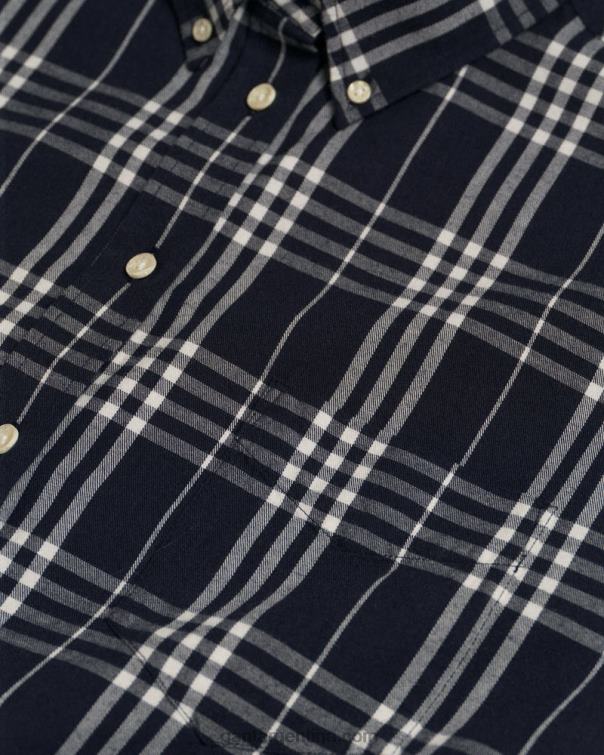 GANT mujer noche azul camisa de franela a cuadros de corte holgado P0P02581