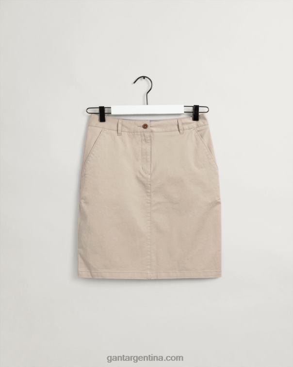 GANT mujer arena seca falda china clásica slim fit P0P02652