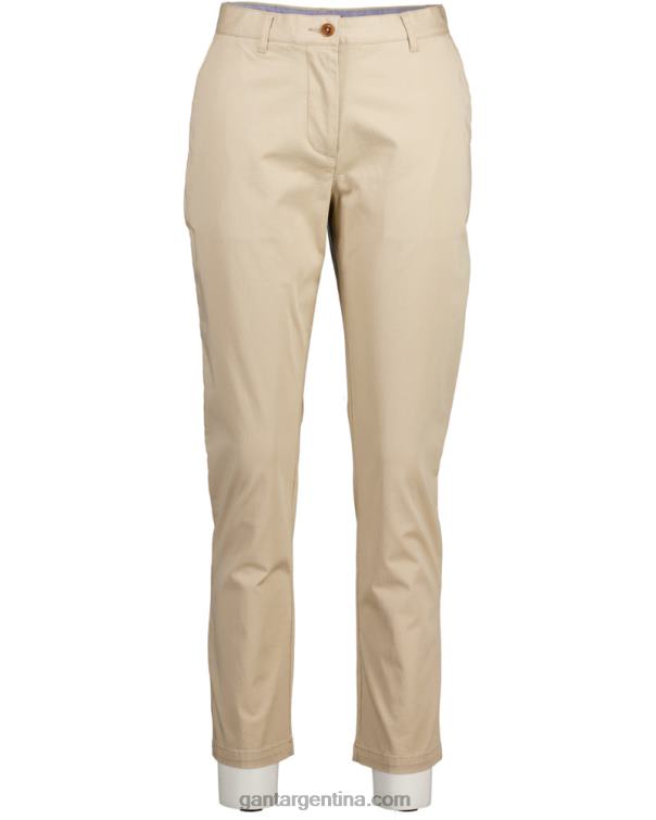 GANT mujer arena seca chinos clásicos de corte slim de fryda P0P02745