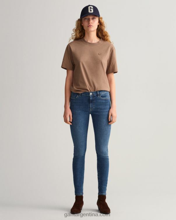 GANT mujer azul medio usado en jeans nella skinny índigo travel P0P02743