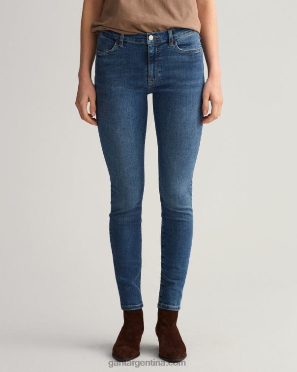 GANT mujer azul medio usado en jeans nella skinny índigo travel P0P02743