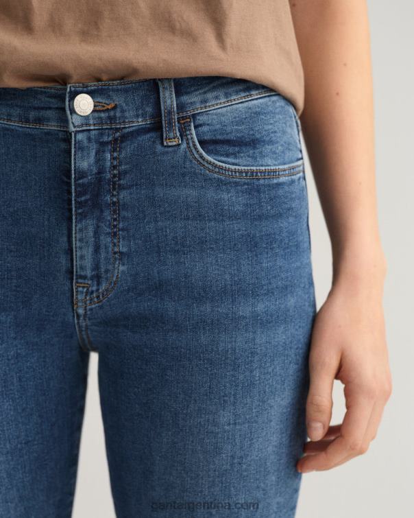 GANT mujer azul medio usado en jeans nella skinny índigo travel P0P02743