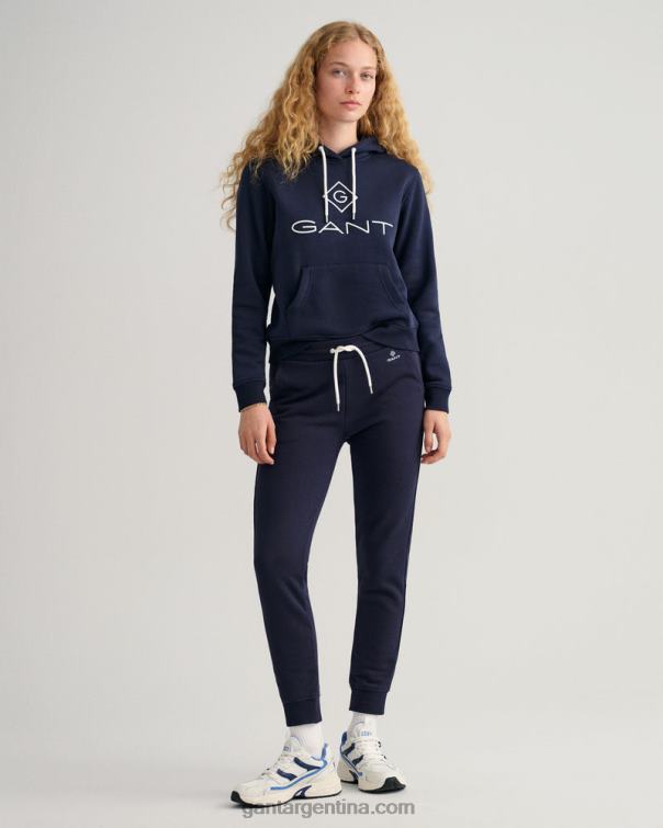 GANT mujer noche azul pantalones de chándal con logo P0P02734