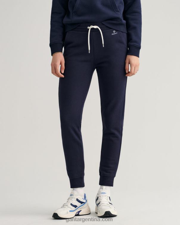 GANT mujer noche azul pantalones de chándal con logo P0P02734