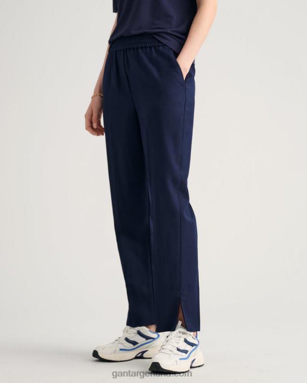 GANT mujer noche azul pantalones tapered pull-on P0P02744